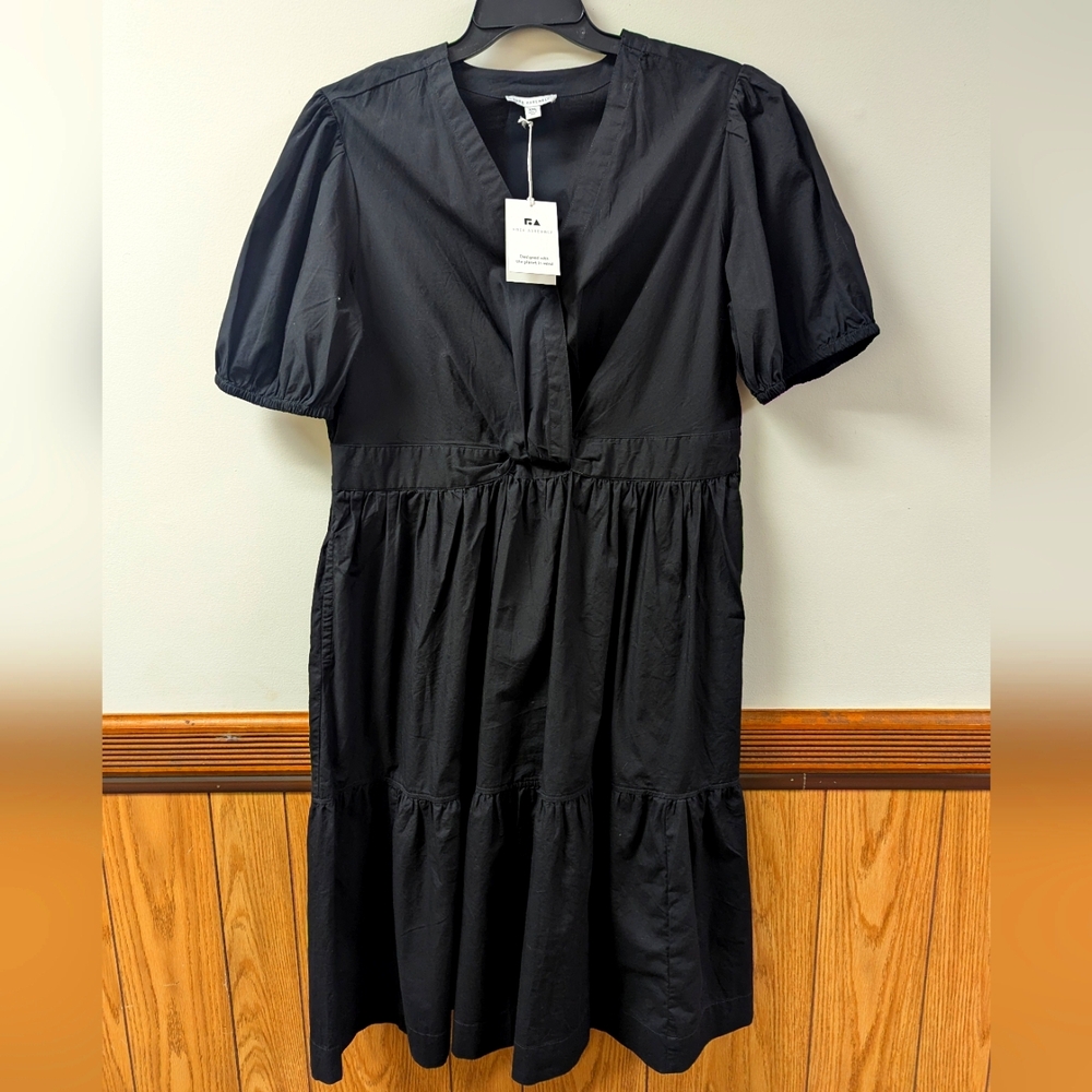 Black Free Assembly Twist Front Mini Dress